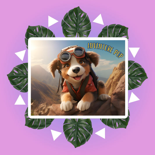 Adventure pup mountain sticker